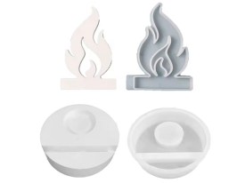 Molde silicona portavela llama 